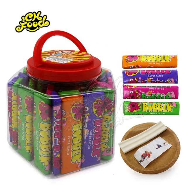 CHFOOD halal Tattoo bubble gum in pentagon bottle CH-BU351