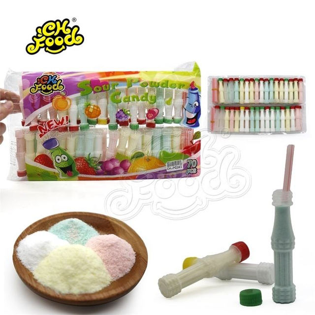 Mini Cola Bottle With Sour Powder Candy