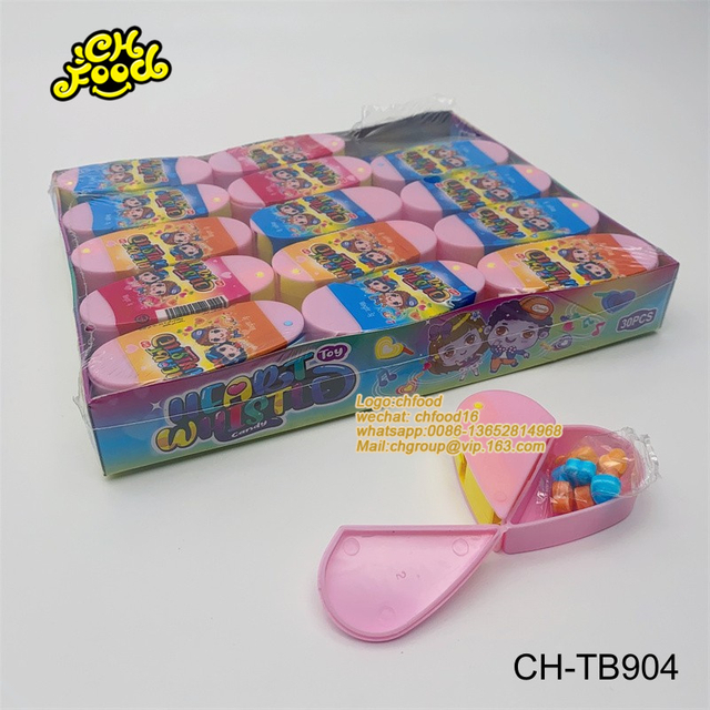 Cute Rotate Heart Shape Whistle Deform with Tablet Candy