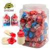 Wholesale 10g Halal 3d Cartoon AD Milk Feeding-bottle Shape Strawberry Jam Filled in Ball Gummy Candy Sweets Snack Food