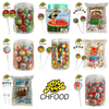 handmade Rainbow spiral twisty swirl stick lollipop candy sweets confectionery