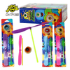 Low MOQ Wholesale Halal 3D Eyeball Gummy Candy with Plastic Bamboo Dragonfly Toy for Kids