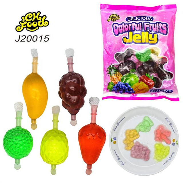 Mango Grape Apple Pineapple Strawberry Mix Fruit Shape Jelly Pudding Wholesale and OEM Sweets Snack Food for Kids