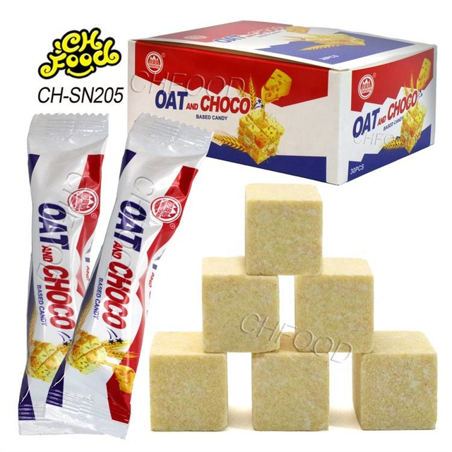 Wholesale and Custom Oat Choco Milk Cube Tablet Hard Candy Sweets Snack Food Halal Candy
