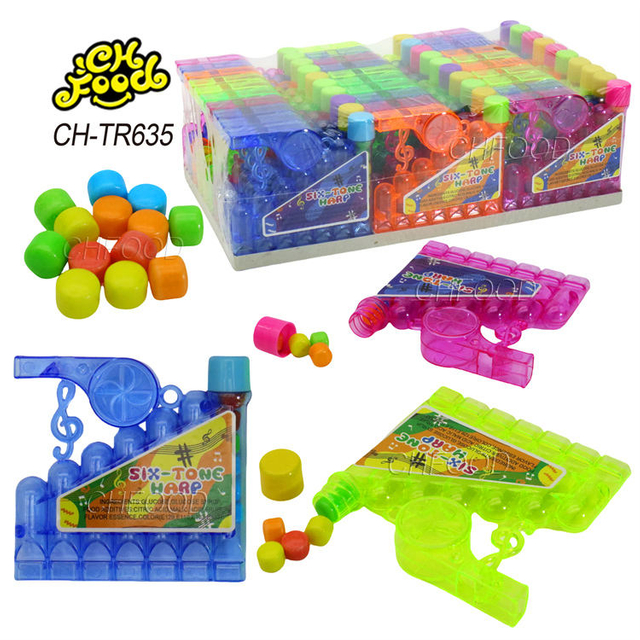 Plastic Six-Tone Harp Whistle Toys Candy