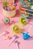 Wholesale Halal Plastic UFO Gyro Candy Toy Spinning Top Toy with Lollipop Candy Sweets for Kids