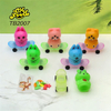 Wholesale and OEM Cartoon Animal Shape Scooter Toy with Fruit Flavor Tablet Candy and Tattoo for Kids