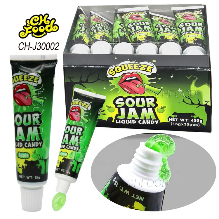 Wholesale Low MOQ Fruit Flavor Toothpaste Squeeze Sour Jam Liquid Candy Sweets