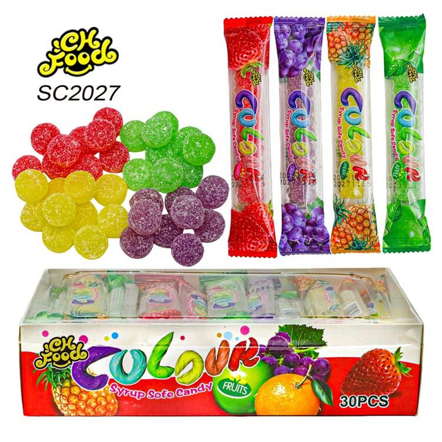 Wholesale Fruity Sugar Coated Sour Jelly Gummy Candy Ball