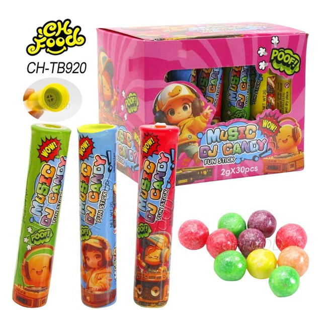 Wholesale Low MOQ Music DJ Candy Plastic Voice Toy With Sweet Tablet Hard Candy for Kids