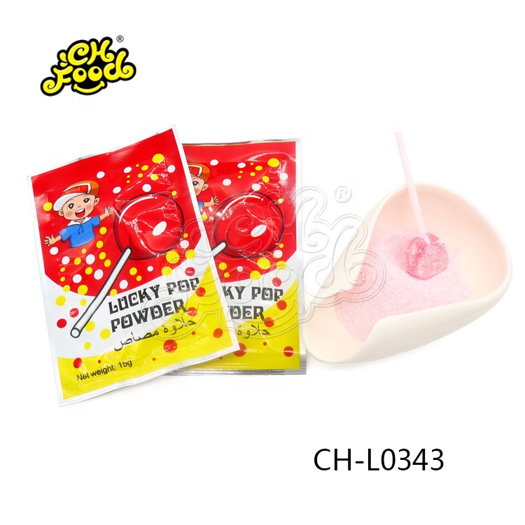 CHFOOD New Product Strawberry Flavor Pop Powder Lollipop Candy