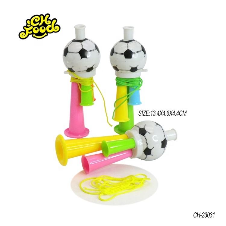 Plastic Football Fans Cheering Trumpet Loudly Toys With Three Tube