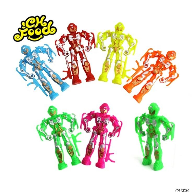 DIY Kids Cheap Plastic Small Robot With Gun Toy Promotion Toy