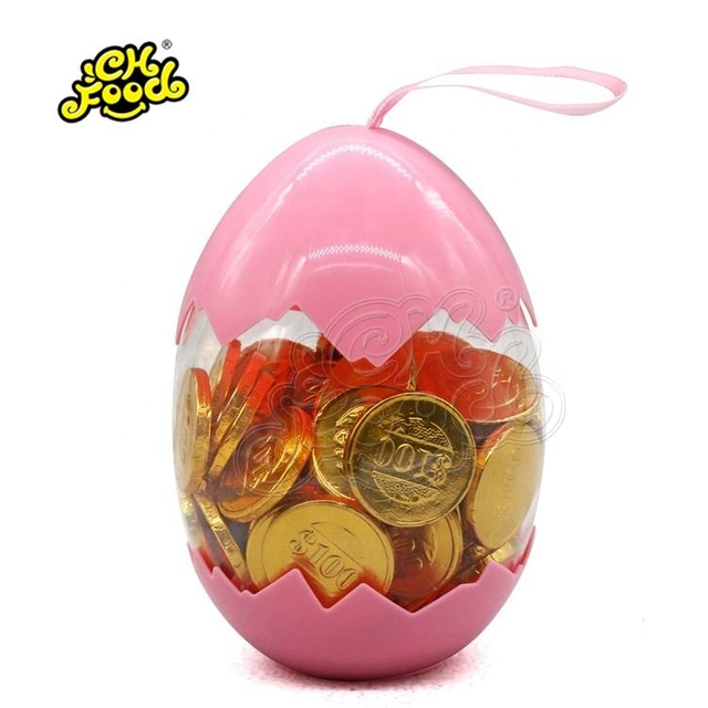 CHFOOD Gold Coin chocolate in egg bottle CH-CHO369