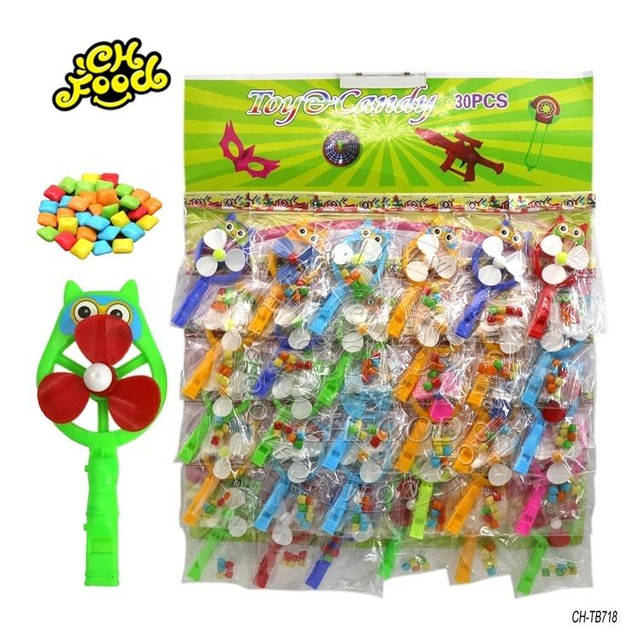 Cheap Plastic Cute Cartoon Animal Cat Shape Toy Fan With Candy