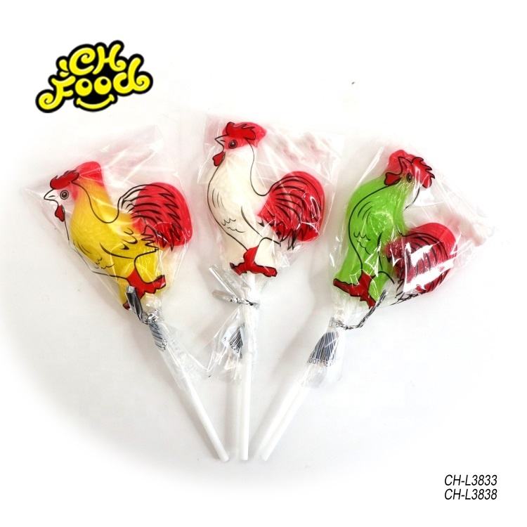 Box Bottle Packing Halal Cute Cartoon Cock Shape Lollipop