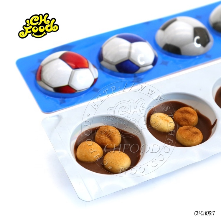 Football Shape Sweet Chocolate Jam With Biscuit