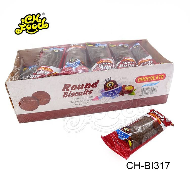 Thin Round Crispy Chocolate Flavor Biscuit