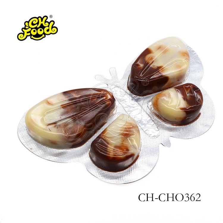 Cheap Price Butterfly Shape Chocolate Cup With Biscuit Candy