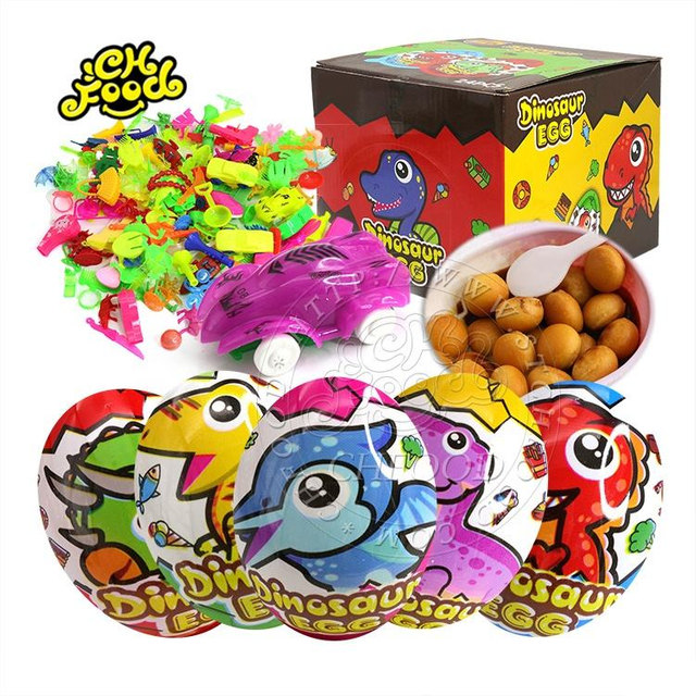 Dinosaur Chocolate Egg With Biscuits And Mini Plastic Surprise Toy