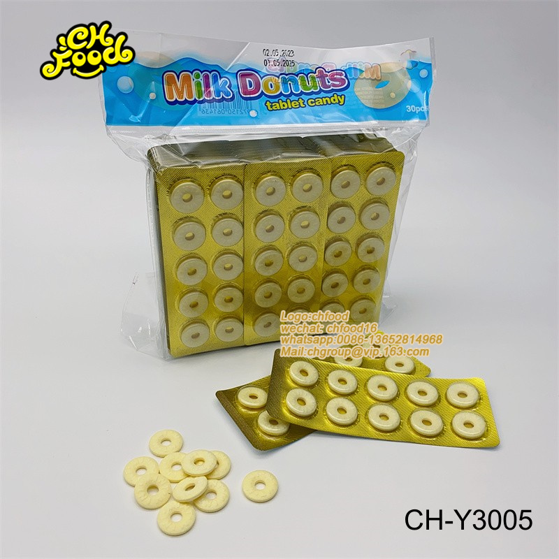 Donut Shape Candy Milk Tablet Candy