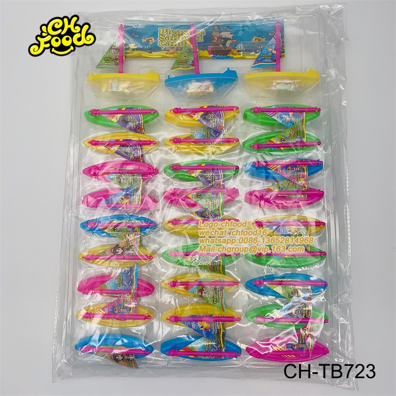 Pleasure Sailboat Toys Candy with Fish Shape Press Candy