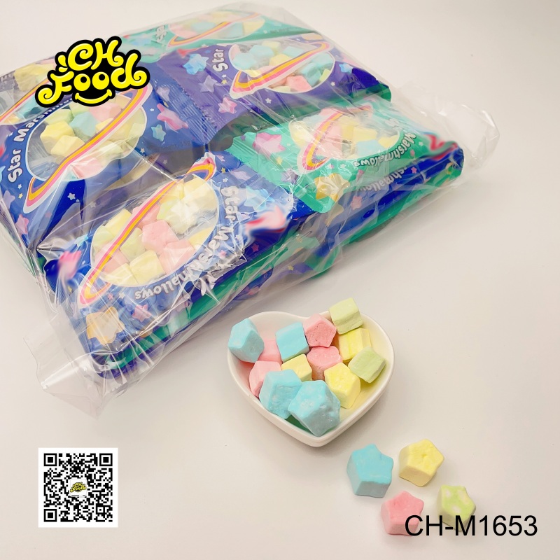 Star Shape Marshmallow Soft Cotton Candy in Bag