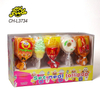 OEM Halal Fruit Ice Cream Popsicle Hamburger Doughnut French Fries Shape Lollipop Hard Candy Sweets Halal Pin Pop Lollipop