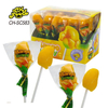 Halal 3D Sugar Coated Mango Shape Gummy Jelly Candy Lollipop Wholesale and Custom China Sweets Candy Snack