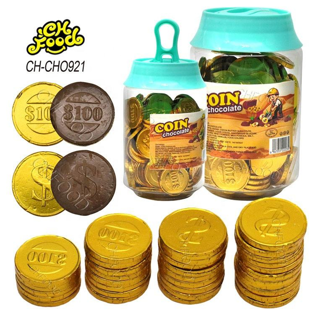 Wholesale Hot Selling Golden Chocolate Coin Packing in Cola Can Shape Bottle OEM Halal Sweets Candy Snack