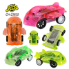 Wholesale Low MOQ Bulk Cheap Plastic Small Transparent Aircraft Toy Car Pull-back Vehicle Promotion Toy for Kids