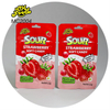 Wholesale and OEM Crispy Sugar Coated Sour Strawberry Soft Chewy Candy Halal Milk Candy Sweet Snack Food