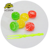 Wholesale and OEM Custom Individual Label Traffic Safety Lights Shape Candy Toy Sugar Coated Fruit Flavor Gummy Candy Ball Kids