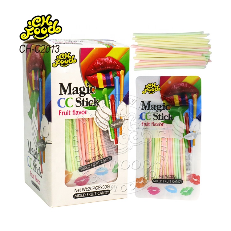 Halal Fruit Flavor Magic CC Stick Candy Straw Sour Powder Candy