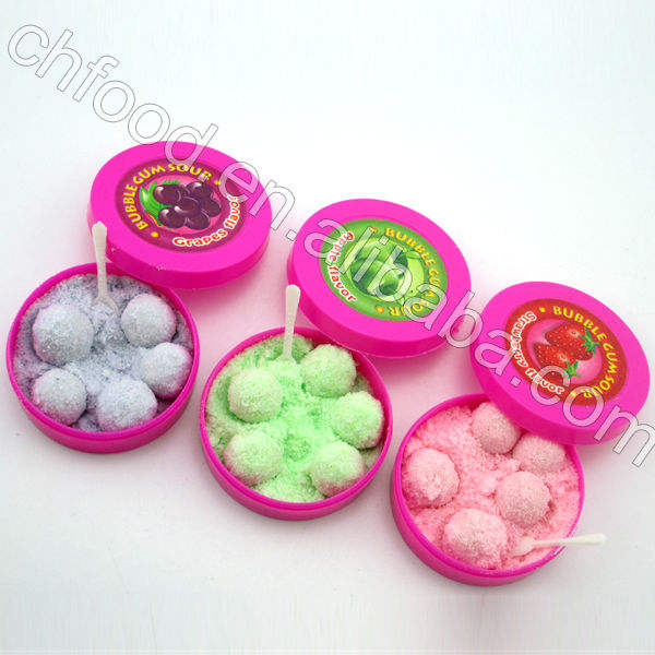 sour powder bubble gum