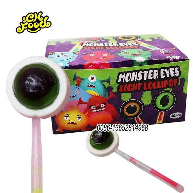 Halloween Sweets Eyeball Light Lollipop Hard Candy