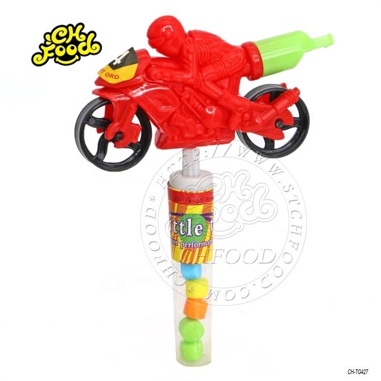 Chinese Plastic Motorcycle With Whistle Toy Candy