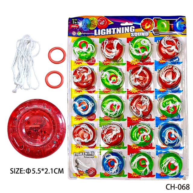 Cheap Plastic Lightning Lighting Sound Yo-yo Toy for Kids 