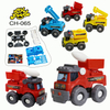 DIY Small Plastic Assemble Toy Car Mixed Shape For Kids Fire Fighting Truck Toy